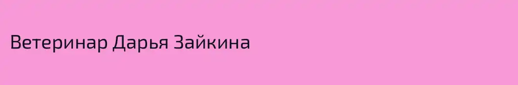 Ветеринар Дарья Зайкина